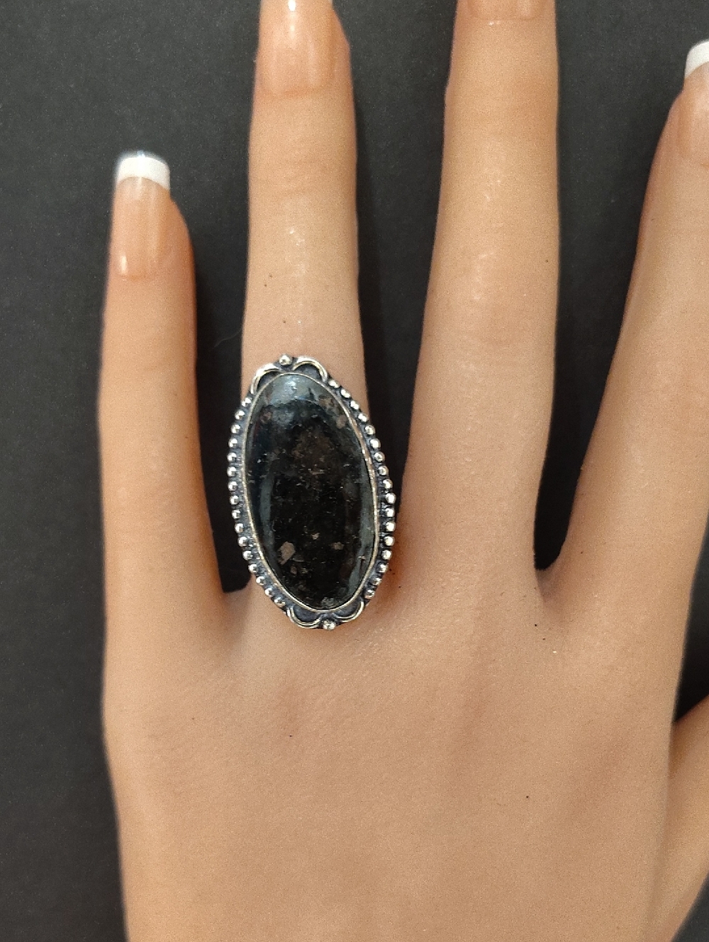 Coppernite Gemstone Ring 925 Silver - Size 6 - Picture 7 of 8